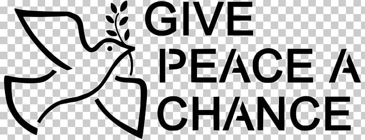 Give Peace A Chance PNG, Clipart, Area, Black, Black And White, Brand, Chance Free PNG Download
