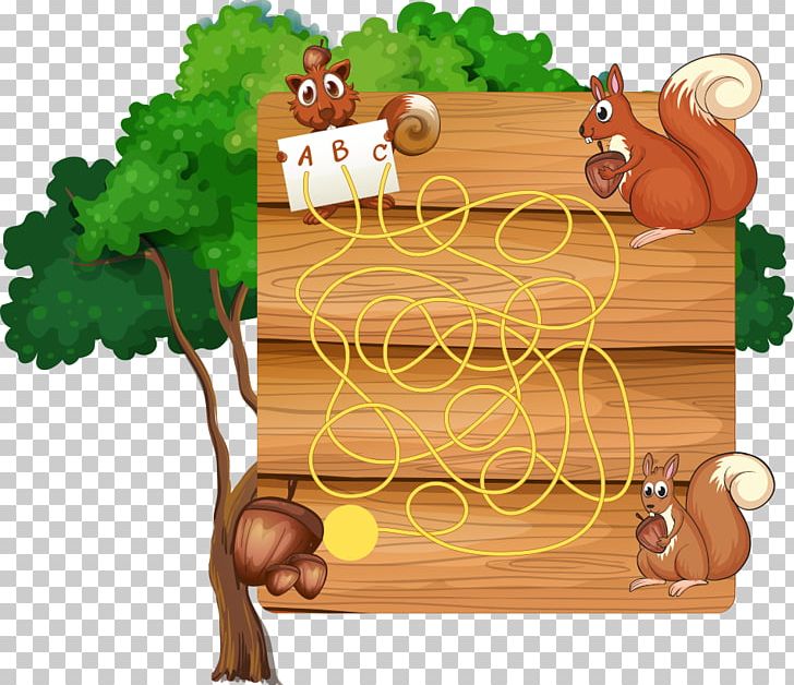 Cartoon Labyrinth PNG, Clipart, Animals, Cartoon Billboard, Cartoon Squirrel, Cartoon Wood, Designer Free PNG Download