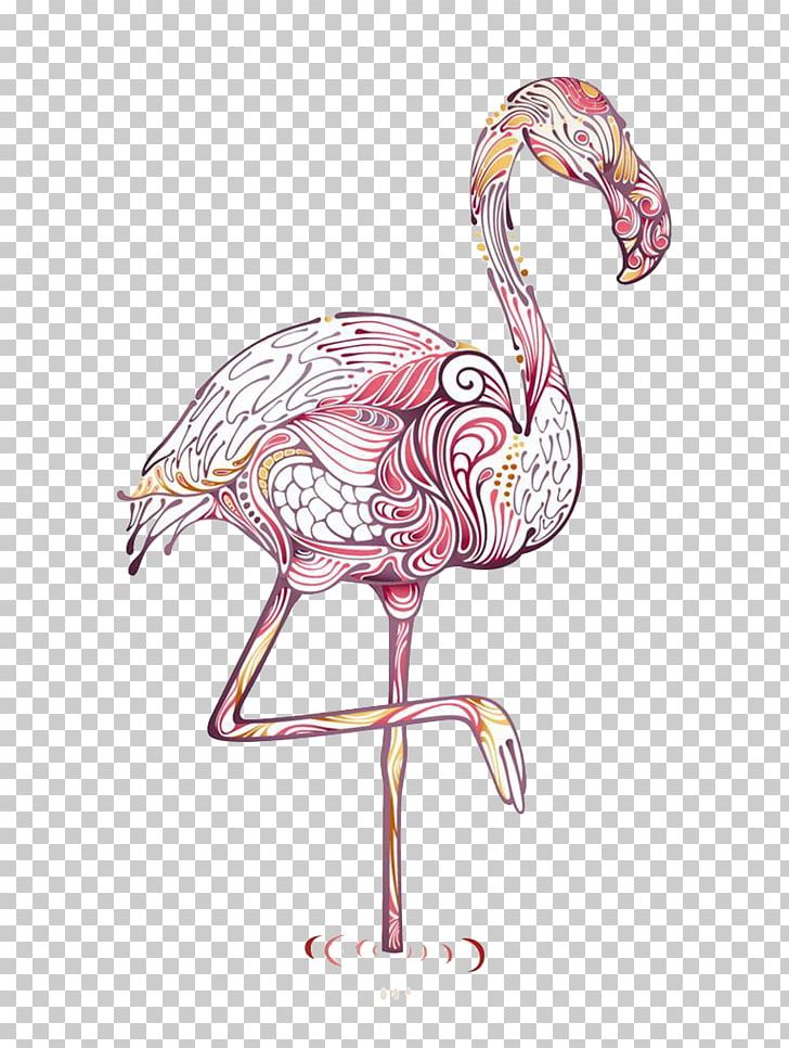 Drawing Flamingo Abstract Art Illustration PNG, Clipart, Abstract Pattern, Animal, Animals, Art, Beak Free PNG Download