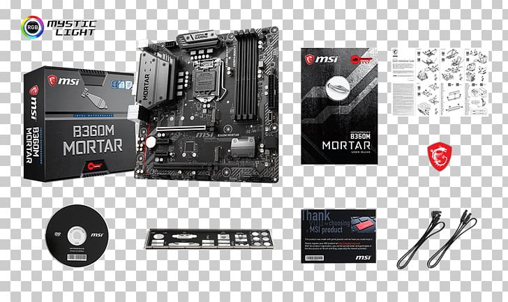 Intel LGA 1151 MSI B360M MORTAR Motherboard DDR4 SDRAM PNG, Clipart, Atx, Brand, Central Processing Unit, Coffee Lake, Cpu Socket Free PNG Download