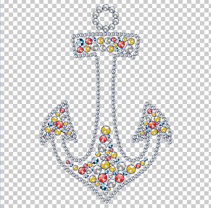 Anchor Diamond Color PNG, Clipart, Anchor, Anchors, Body Jewelry, Color, Color Pencil Free PNG Download