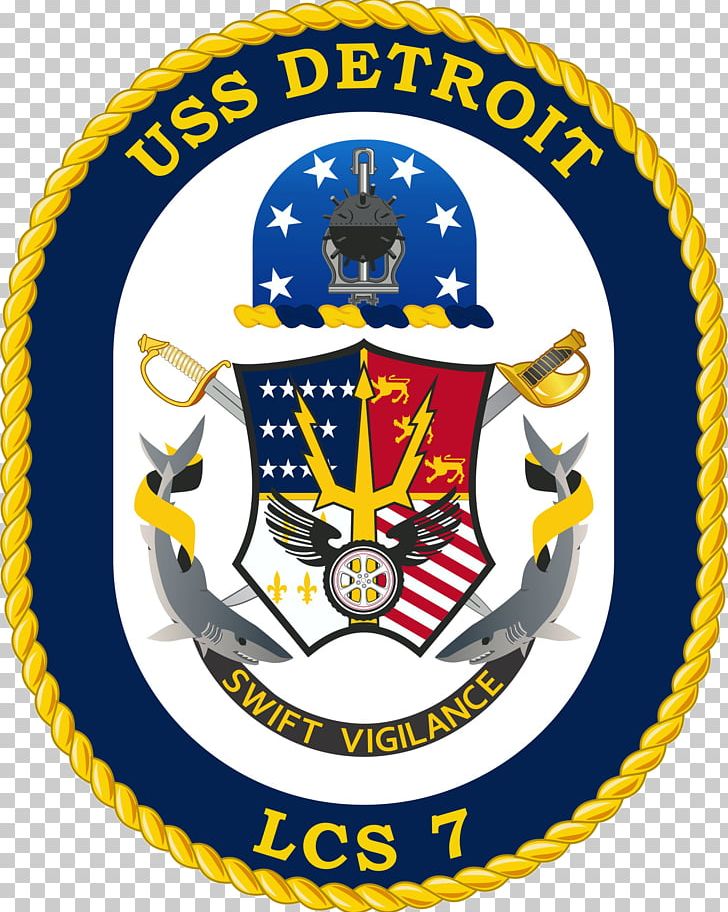 USS Detroit (LCS-7) Freedom-class Littoral Combat Ship United States Navy USS Freedom (LCS-1) PNG, Clipart, Area, Badge, Brand, Crest, Emblem Free PNG Download
