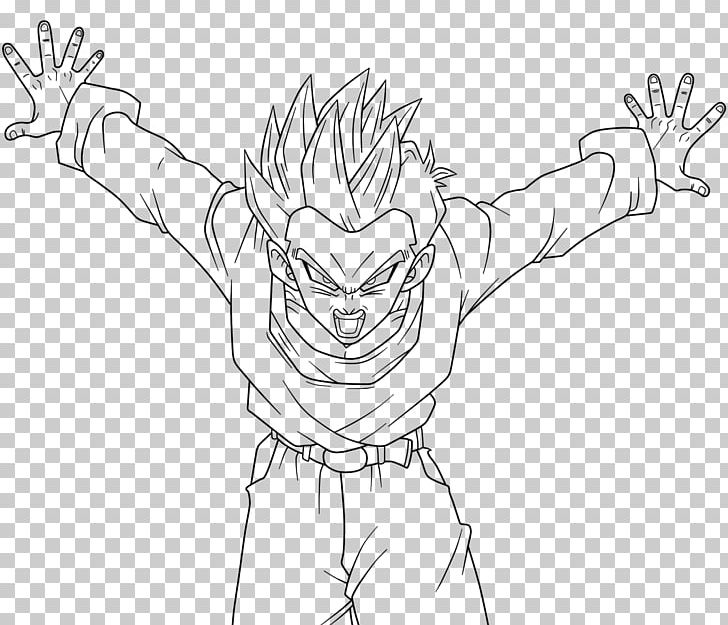 Gotenks Line Art Gohan Trunks PNG, Clipart, Android 18, Angle, Arm, Art, Artwork Free PNG Download