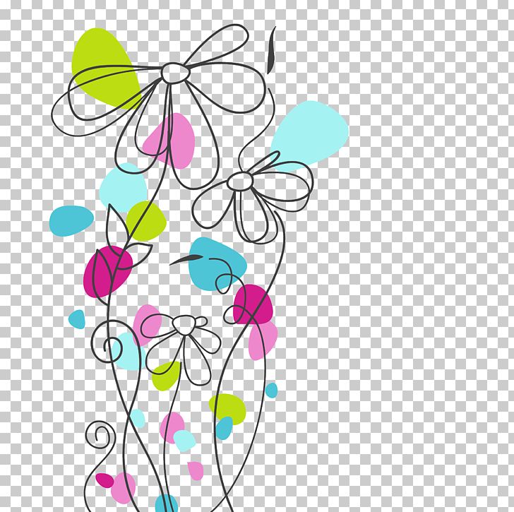 Cartoon Drawing Flower Illustration PNG, Clipart, Abstract Lines, Area, Art, Artwork, Branch Free PNG Download