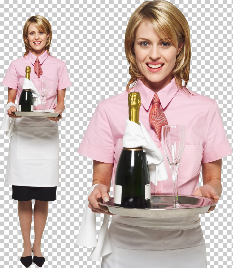 Pink Uniform Wine Bottle Waiting Staff Bottle PNG, Clipart, Bottle, Pink, Uniform, Waiting Staff, Wine Bottle Free PNG Download