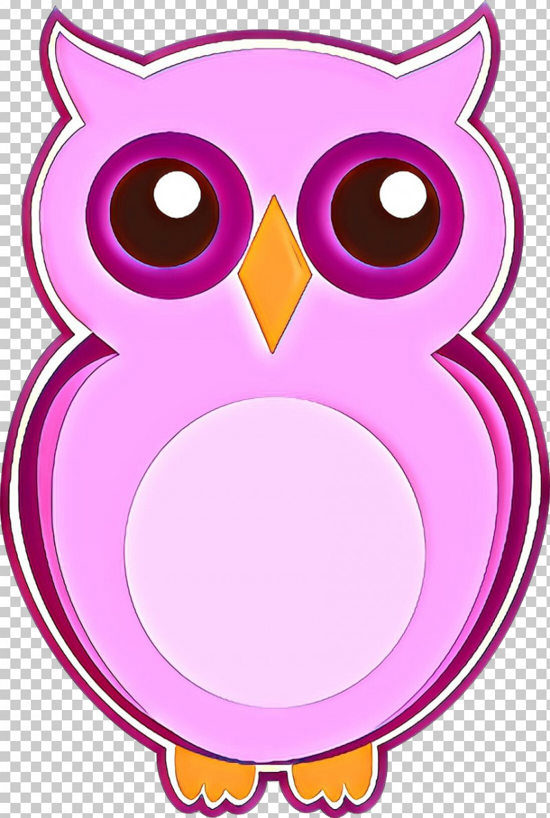Owl Pink Purple Cartoon Bird Of Prey PNG, Clipart, Bird, Bird Of Prey, Cartoon, Magenta, Owl Free PNG Download