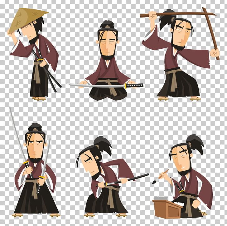 Japan Samurai Kendo Illustration PNG, Clipart, Anime, Bushido, Cartoon, Cartoon Samurai, Clothing Free PNG Download