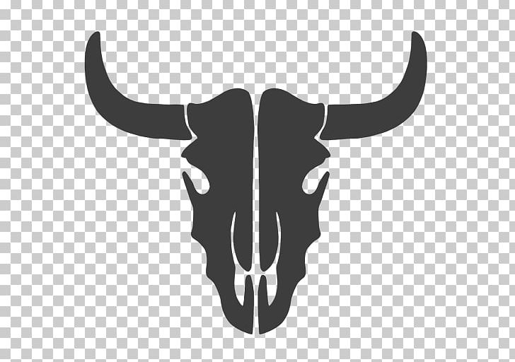 Texas Longhorn Silhouette Skull Bull Drawing PNG, Clipart, Animals, Black, Black And White, Boga, Bone Free PNG Download