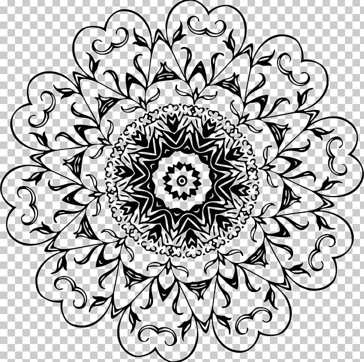 Floral Design Ornament Pattern PNG, Clipart, Art Nouveau, Black, Black And White, Chrysanths, Circle Free PNG Download