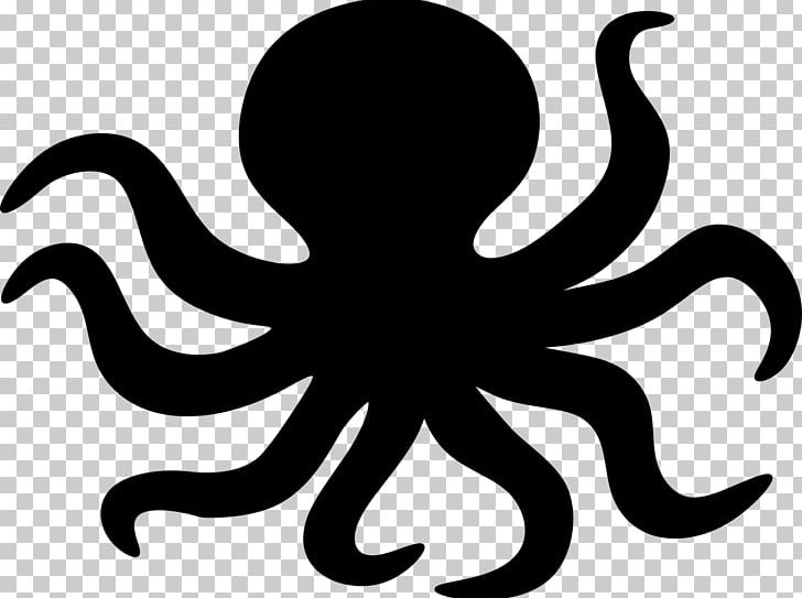 Octopus Silhouette PNG, Clipart, Animals, Art, Artwork, Black And White, Cephalopod Free PNG Download