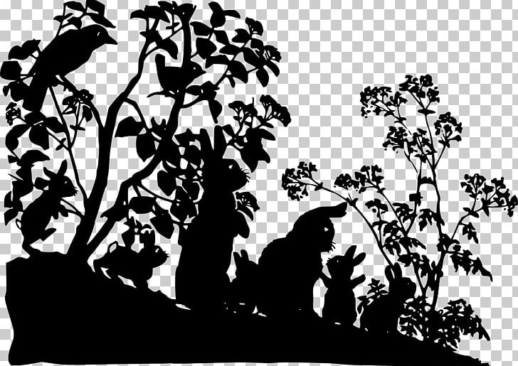Silhouette Drawing PNG, Clipart, Animals, Animal Silhouettes, Art, Black And White, Branch Free PNG Download