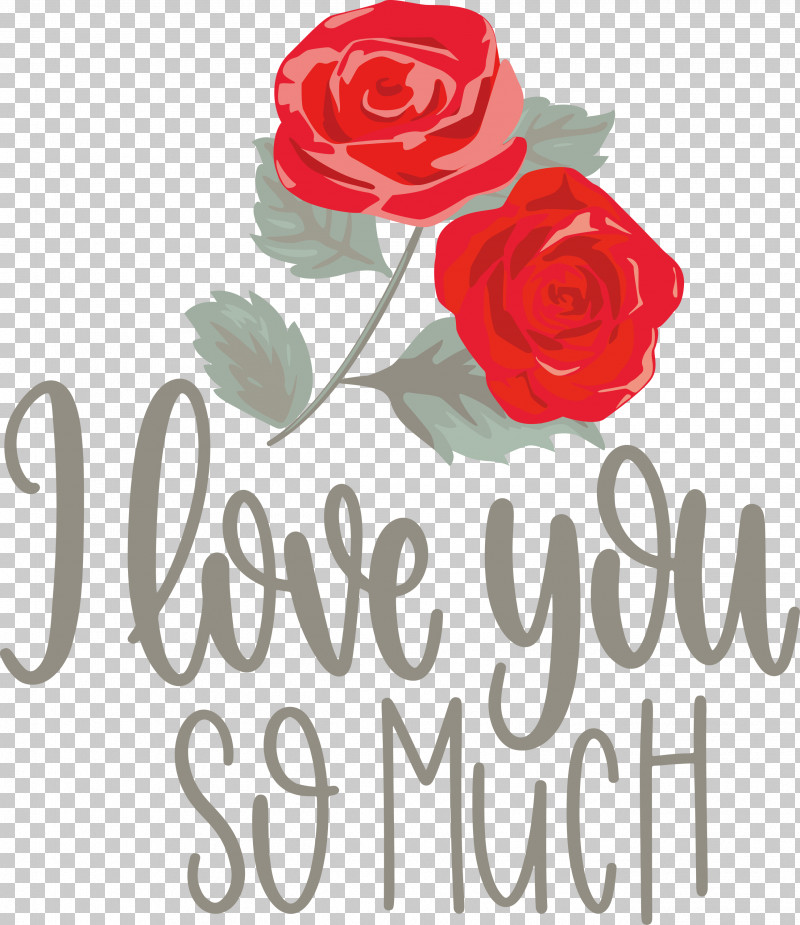 I Love You So Much Valentines Day Love PNG, Clipart, Cut Flowers, Floral Design, Flower, Garden, Garden Roses Free PNG Download
