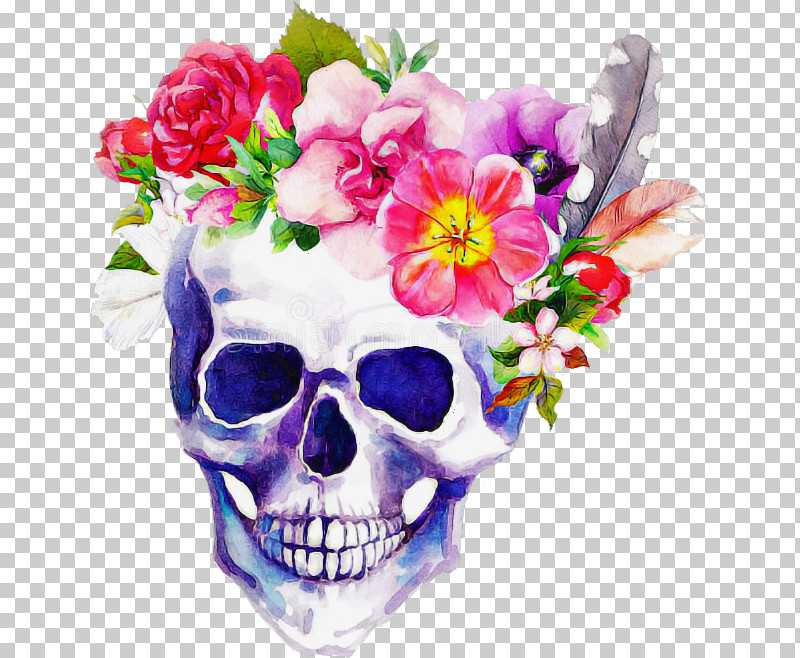 Flower Plant Petal Violet Skull PNG, Clipart, Bone, Bouquet, Cut Flowers, Flower, Petal Free PNG Download