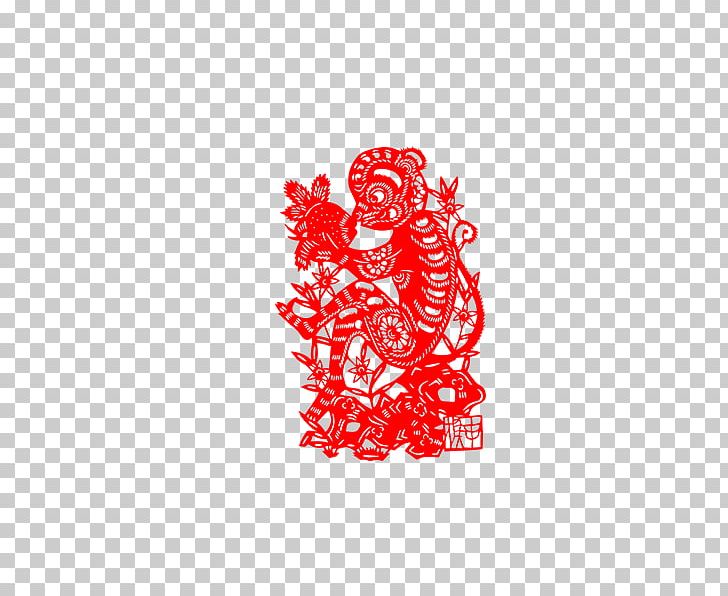 Papercutting Monkey PNG, Clipart, Animals, Cartoon, Cartoon Creative, Chinese New Year, Circle Free PNG Download