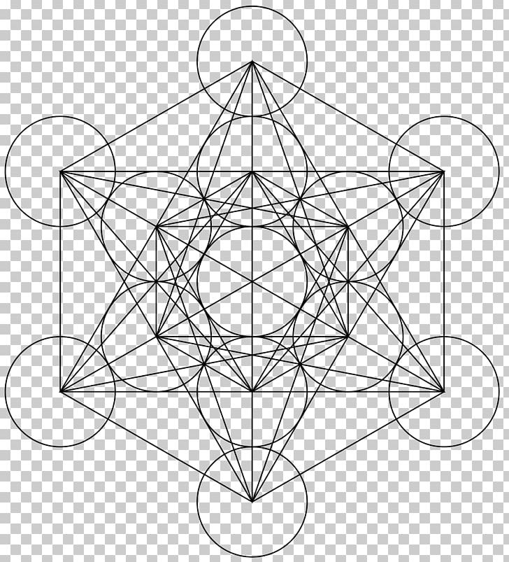 Metatron's Cube Metatron's Cube Sacred Geometry Overlapping Circles Grid PNG, Clipart, Angle, Area, Art, Artwork, Black And White Free PNG Download