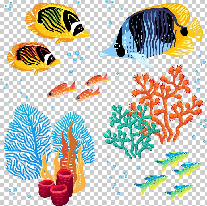 corals and fish clipart image