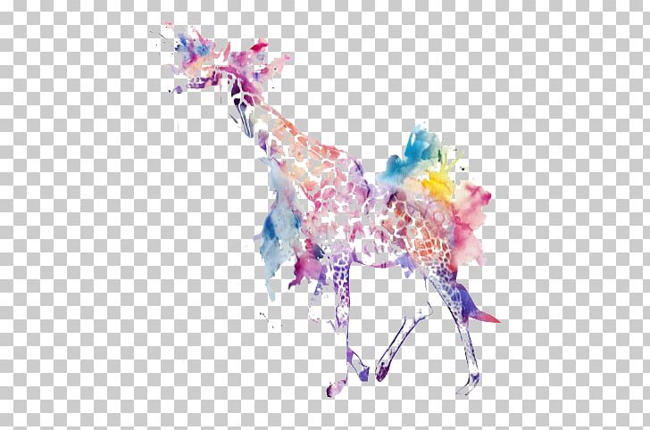 Giraffe Watercolor Painting Illustration PNG, Clipart, Animal, Animals, Beautiful Animal, Chicken, Drawing Free PNG Download