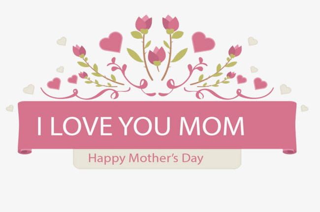 I Love You Mom PNG, Clipart, Decorative, Decorative Material, Element, Flowers, Heart Shaped Free PNG Download
