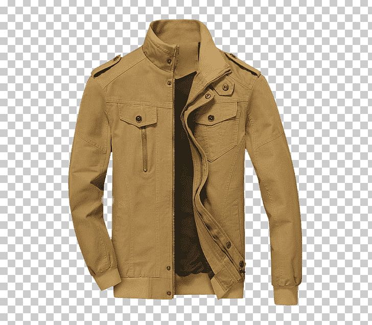 Flight Jacket Coat Mandarin Collar Clothing PNG, Clipart, Beige, Button, Clothes Zipper, Clothing, Clothing Sizes Free PNG Download