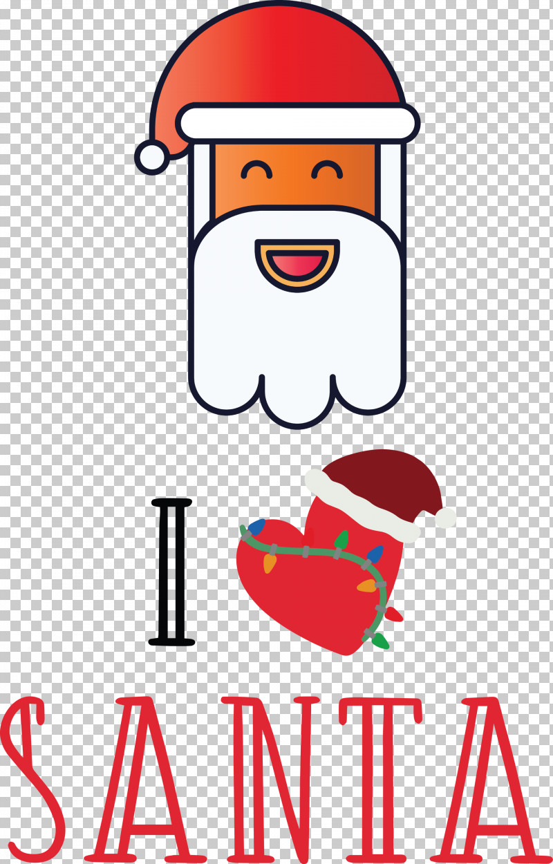 I Love Santa Santa Christmas PNG, Clipart, Black, Christmas, Christmas Day, Fine Arts, Heart Santa Free PNG Download