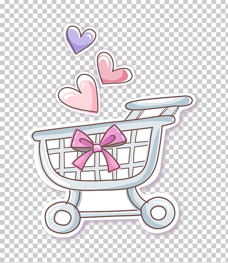 Shopping Cart Illustration PNG, Clipart, Bow, Bow Vector, Cartoon, Cart Vector, Drawing Free PNG Download