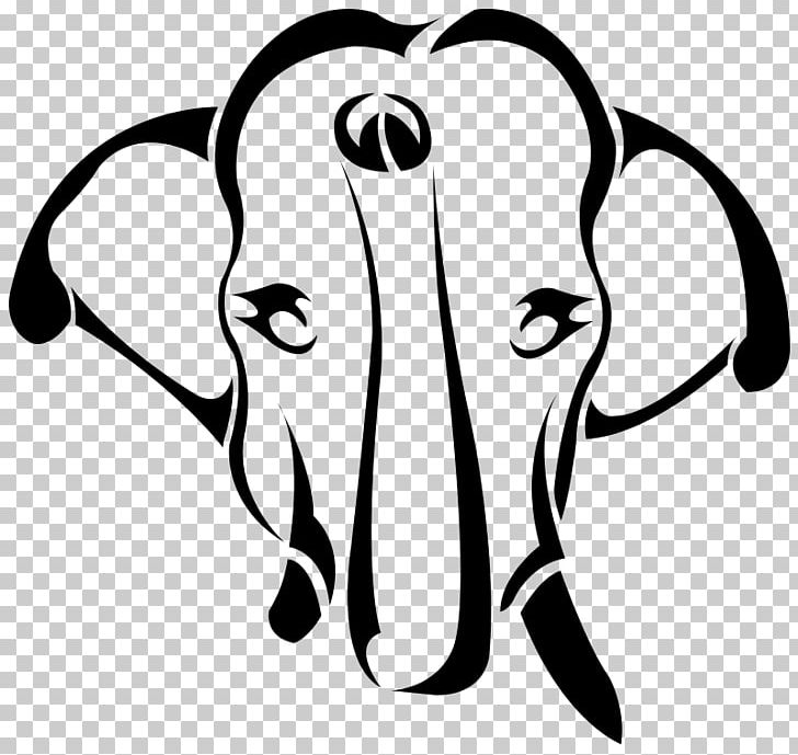 Ganesha Logo Graphic Design Elephant PNG, Clipart, Area, Artwork, Asian Elephant, Black, Black And White Free PNG Download