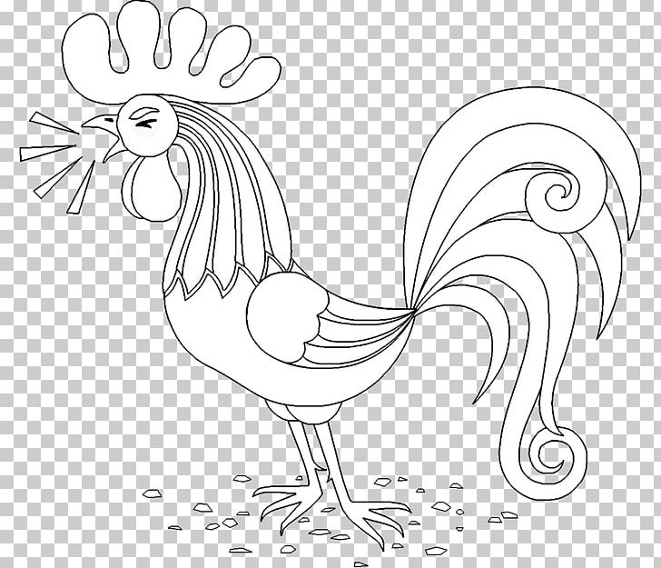 Rooster Chicken Drawing Line Art PNG, Clipart, Animals, Art, Artwork, Beak, Bird Free PNG Download