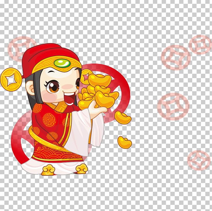 Caishen Cartoon Lion Dance Illustration PNG, Clipart, Area, Art, Caishen, Champion, Chinese New Year Free PNG Download