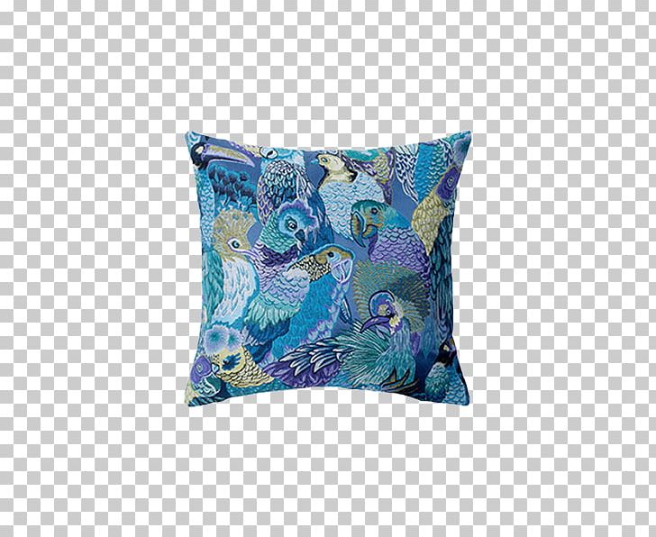 Cushion Throw Pillows Bird Blue PNG, Clipart, Bird, Blue, Cushion, Diplom Ishi, Embroidery Free PNG Download