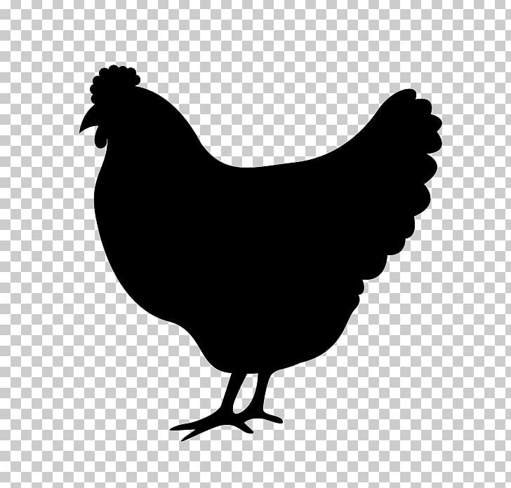 Chicken Meat Silhouette PNG, Clipart, Animals, Beak, Bird, Black And White, Chicken Free PNG Download