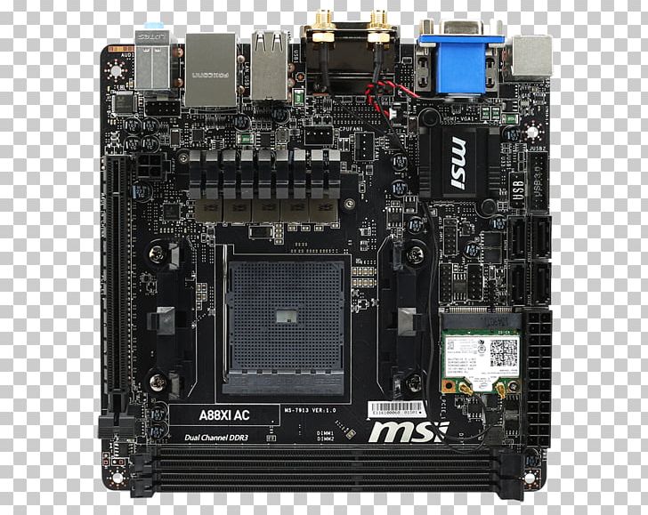 Motherboard Mini-ITX Socket FM2+ MSI PNG, Clipart, Computer Component, Computer Hardware, Electronic Component, Electronic Device, Electronics Free PNG Download