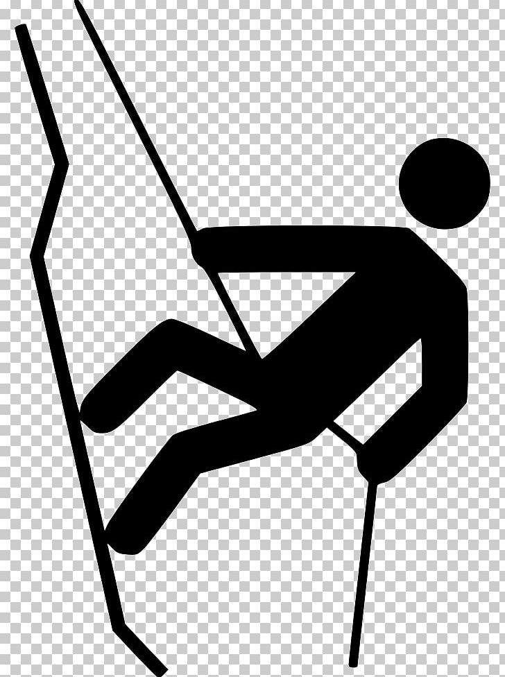 Abseiling Rock Climbing Sport PNG, Clipart, Angle, Area, Artwork, Black, Black And White Free PNG Download