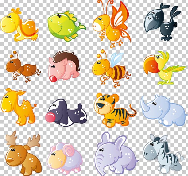 Cute Cartoon Animals Material PNG, Clipart, Animal, Animation, Anime Character, Anime Girl, Ant Free PNG Download