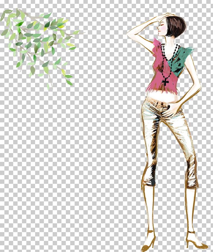 Drawing Model PNG, Clipart, Black Hair, Cartoon, Cartoon Hand Painted, Fashion Design, Fashion Girl Free PNG Download