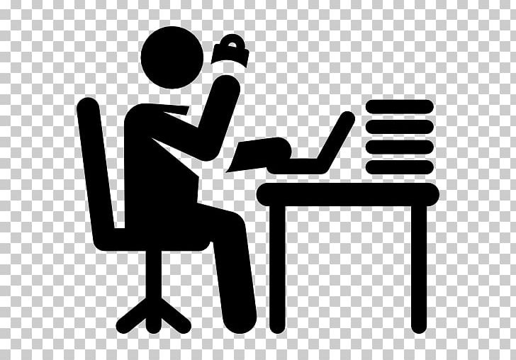 Computer Icons Desk Office PNG, Clipart, Area, Artwork, Black And White, Chair, Communication Free PNG Download