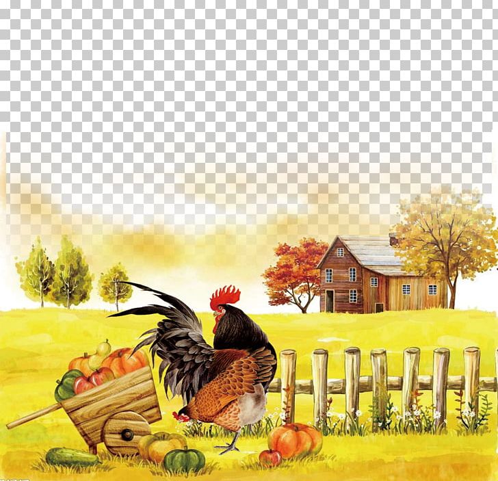 Autumn Poster Illustration PNG, Clipart, Animals, Autumn, Beak, Bird, Brown Free PNG Download