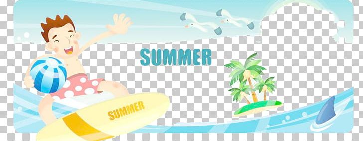 Summer Advertising Illustration PNG, Clipart, Amusement Park, Beach, Blue, Cartoon, Cartoon Characters Free PNG Download