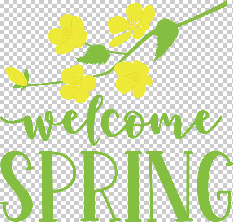 Welcome Spring Spring PNG, Clipart, Branching, Floral Design, Flower, Leaf, Line Free PNG Download