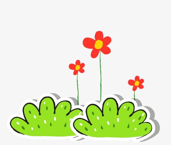 Small Flowers PNG, Clipart, Cartoon, Flowers, Flowers Clipart, Grass, Red  Free PNG Download