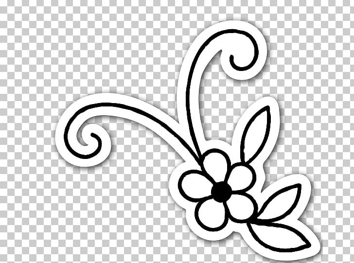 Flower Drawing Sticker PNG, Clipart, Art, Artwork, Black And White, Body Jewelry, Drawing Free PNG Download