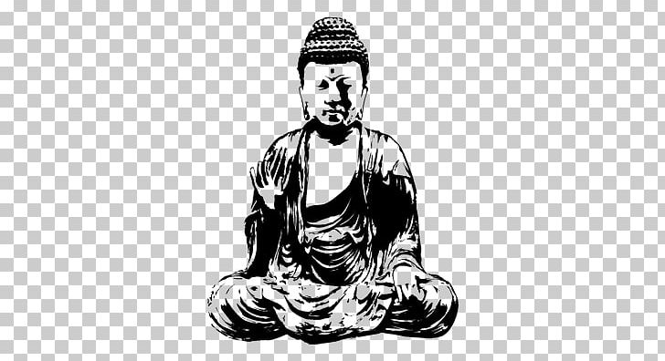 Buddhism Wall Decal Sticker Zen PNG, Clipart, Advertising, Arm, Black And White, Buddhism, Buddhist Meditation Free PNG Download