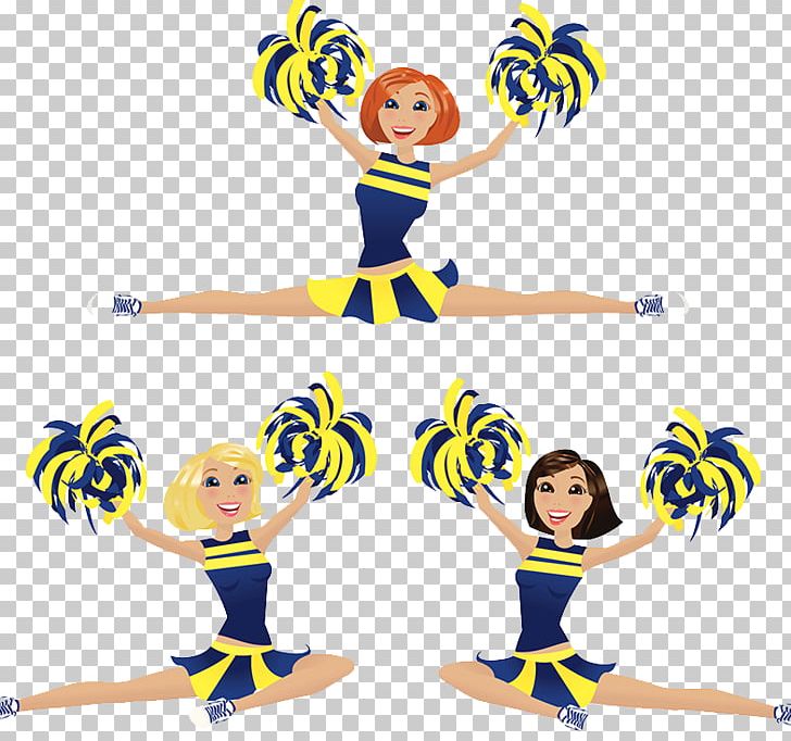 Cheerleader Cheerleading Pom-pom Split Illustration PNG, Clipart, Artwork, Cartoon, Cheerleaders, Cheerleading Megaphone, Child Free PNG Download