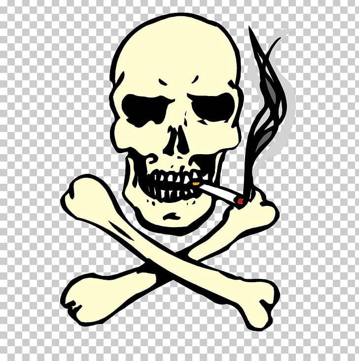 Skull Of A Skeleton With Burning Cigarette Smoking PNG, Clipart, Art, Artwork, Black And White, Bone, Cigarette Free PNG Download