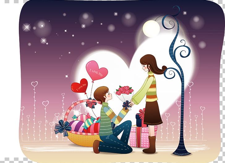 Cartoon Drawing Romance PNG, Clipart, Christmas Decoration, Computer Wallpaper, Couple, Decora, Decoration Design Free PNG Download
