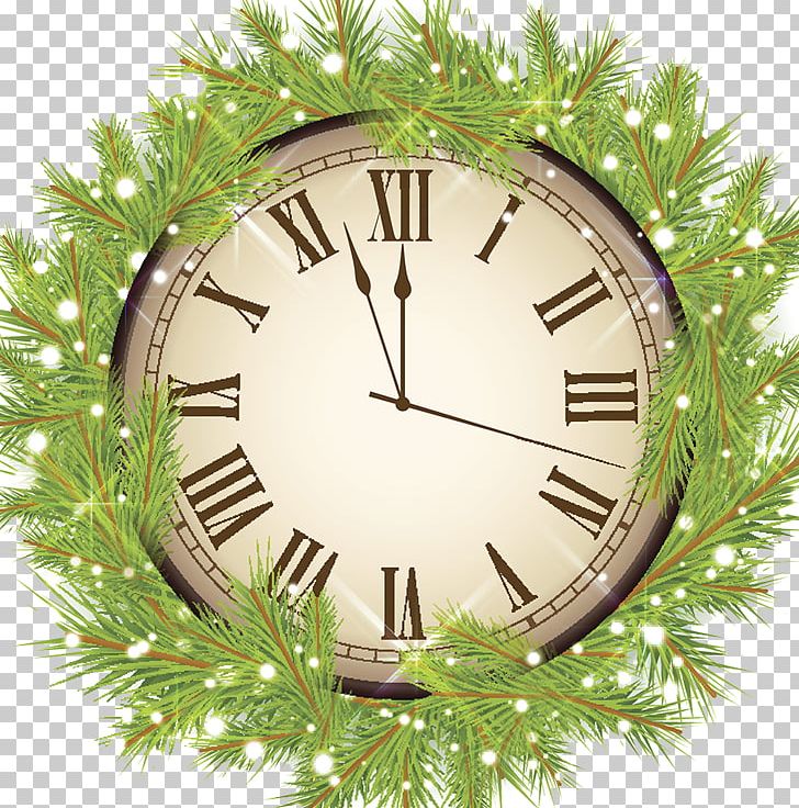 Clock Christmas New Year Icon PNG, Clipart, Advertisement, Advertisement Design, Atmosphere, Botany, Christmas Border Free PNG Download