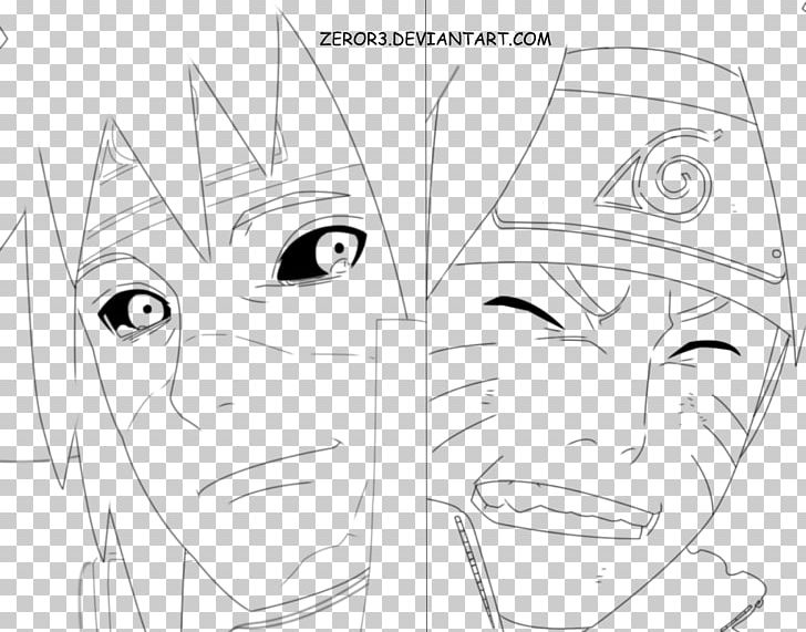Olho Desenho Linha artística Minato Namikaze Sketch, Eye, ângulo, branco  png