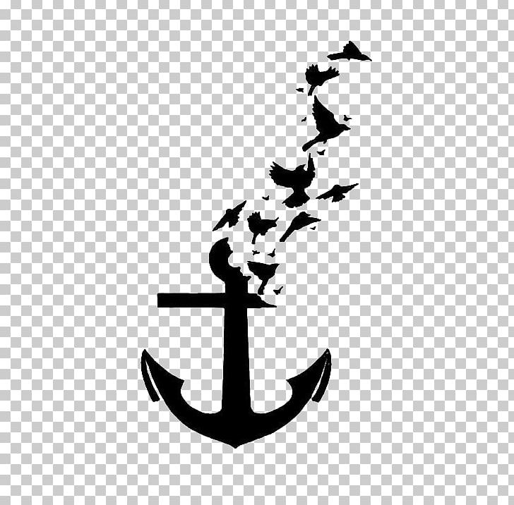 Bird Tattoo Anchor Wall Decal PNG, Clipart, Anchors, Blue Anchor, Cartoon, Cartoon Anchor, Design Free PNG Download