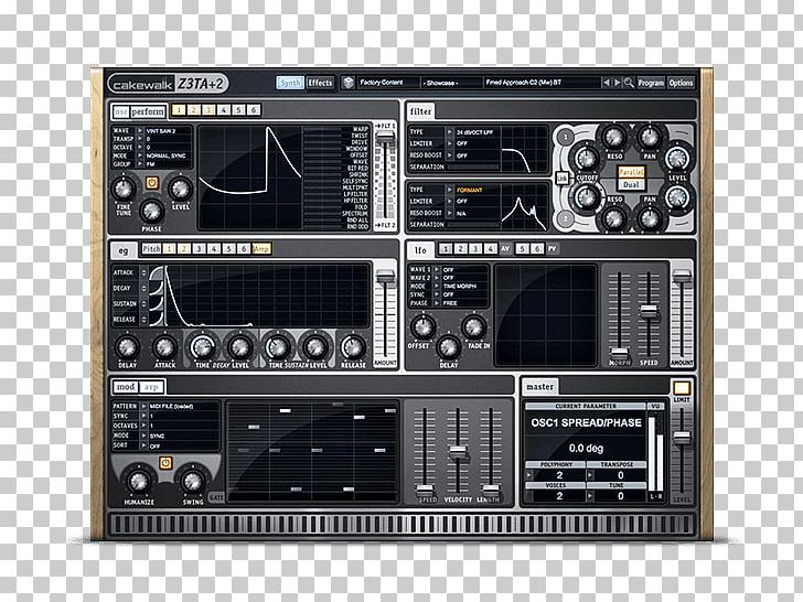 Cakewalk Virtual Studio Technology Waveshaper Sound Synthesizers Software Synthesizer PNG, Clipart, Audio Editing Software, Audio Equipment, Audio Receiver, Cakewalk, Computer Software Free PNG Download