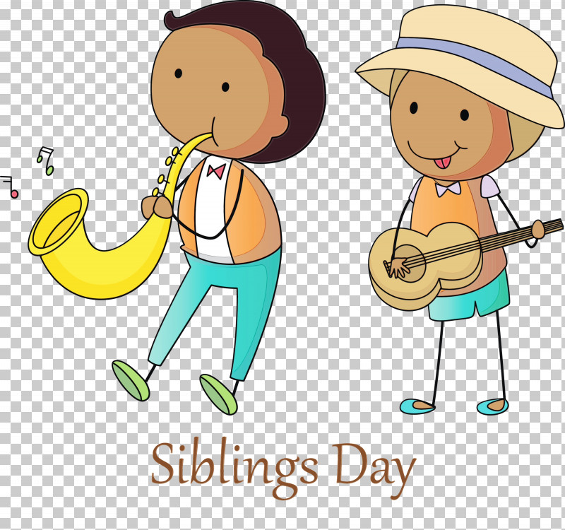 Cartoon PNG, Clipart, Cartoon, Happy Siblings Day, Paint, Watercolor, Wet Ink Free PNG Download