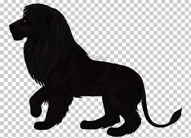 Dog Breed Lion Cat Black PNG, Clipart, Animals, Big Cat, Big Cats, Black, Black And White Free PNG Download